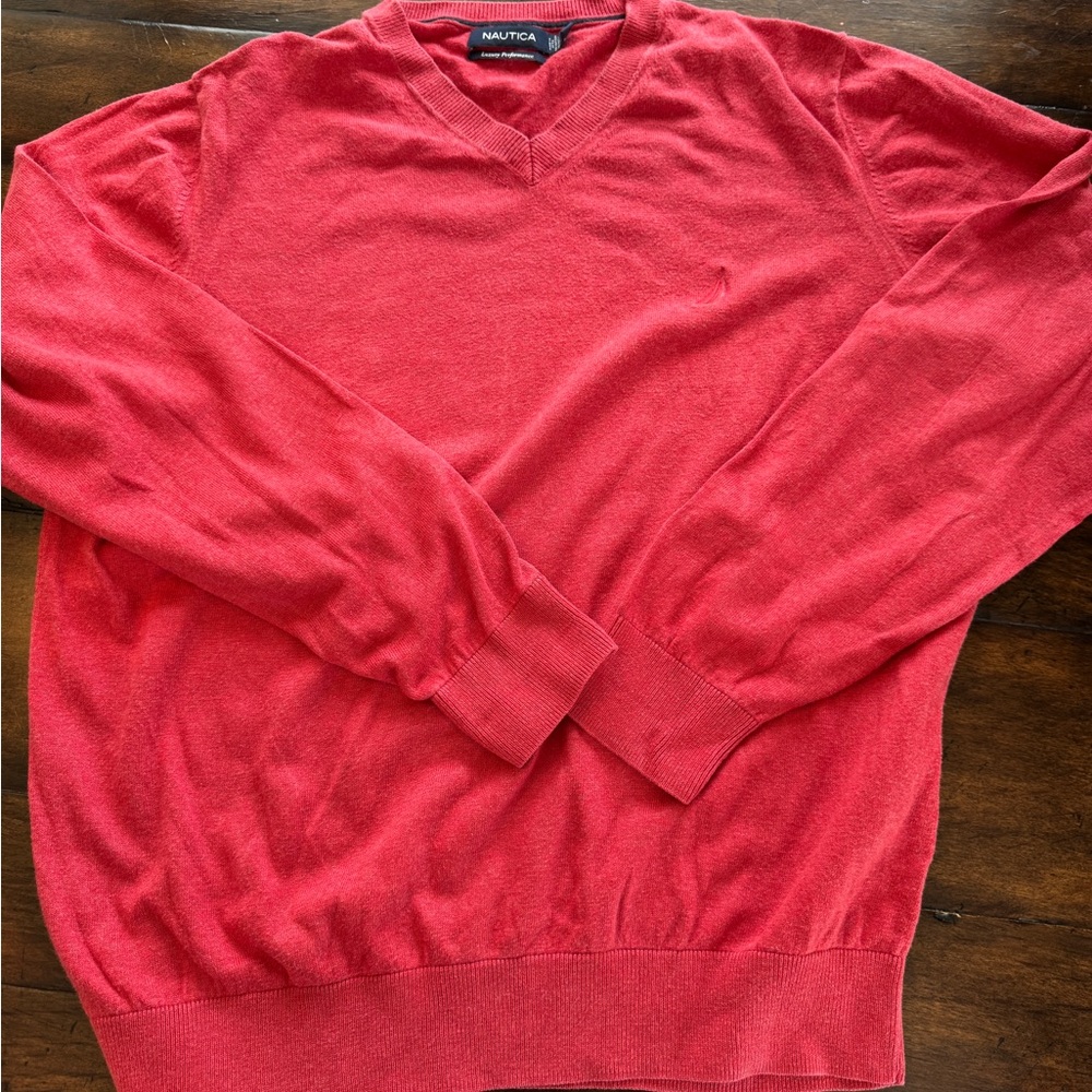 Nautica Luxury Performance Men's Coral Sweater- Size L